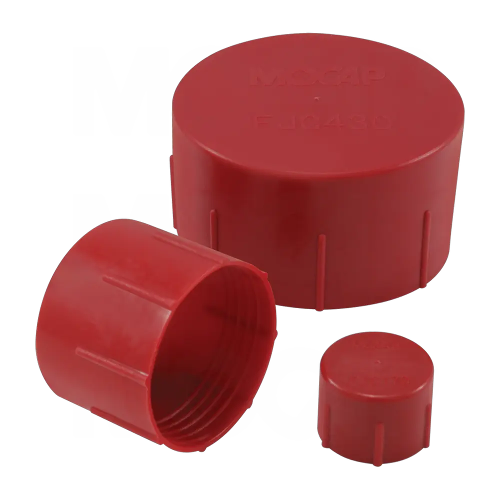 Caps for Flared JIC Fittings qty700 Cap for 1-7/8-12 Flared JIC Fitting Or 1-1/2 Tube LDPE Red MOCAP FJC430RD1 