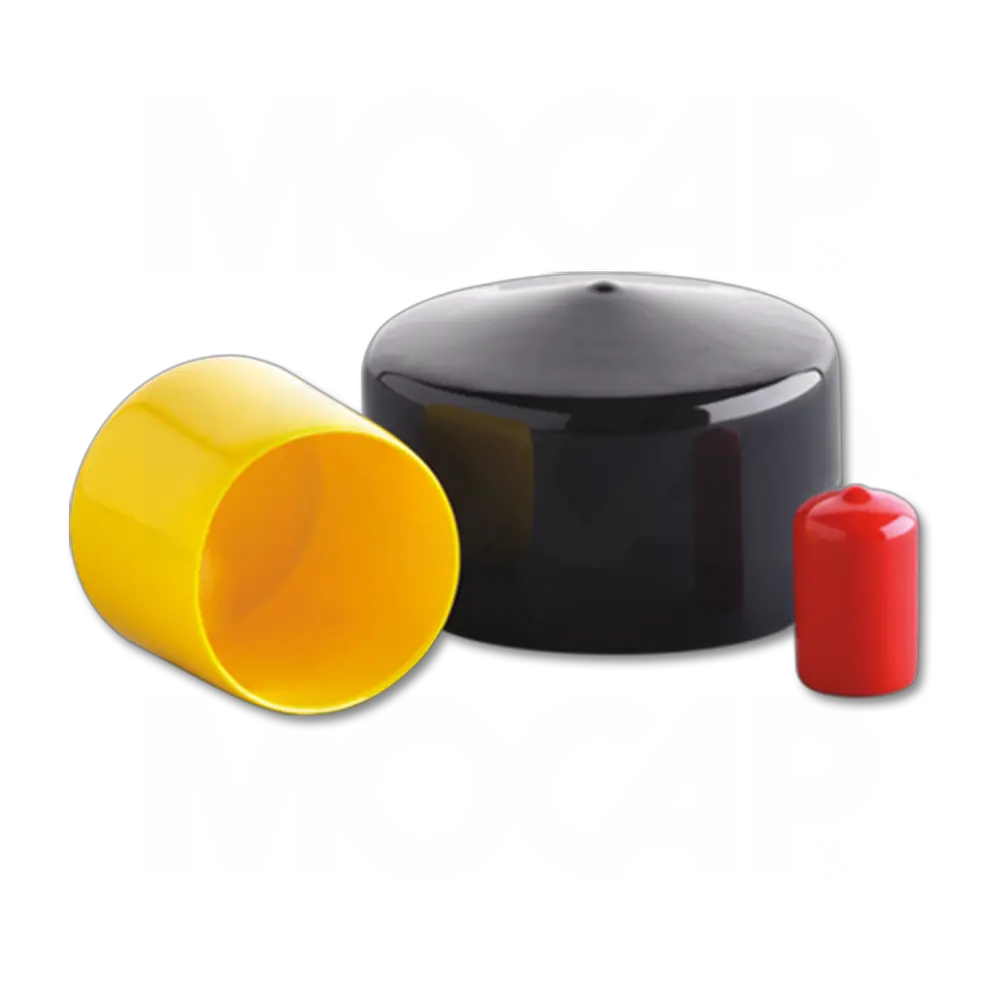 6 Orange Push-On Pliable Vinyl Caps Plastic tips  End Caps 3/4" Diam x 3/4" Ht 