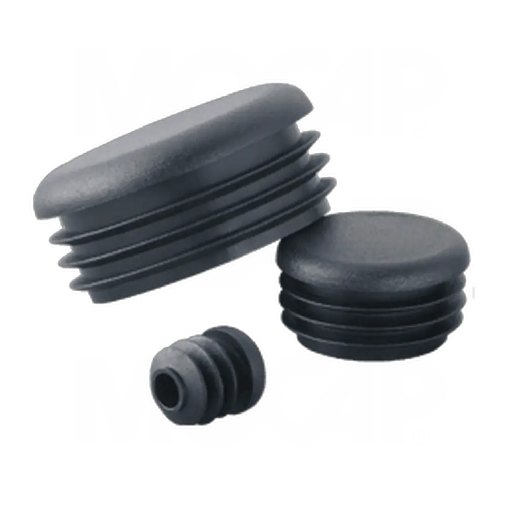 Gray Flat Top Plugs for Rectangular Tubes MOCAP RC4025MBGR1 LDPE Rectangular Tubing Plugs for 25x40mm Tubes qty200 